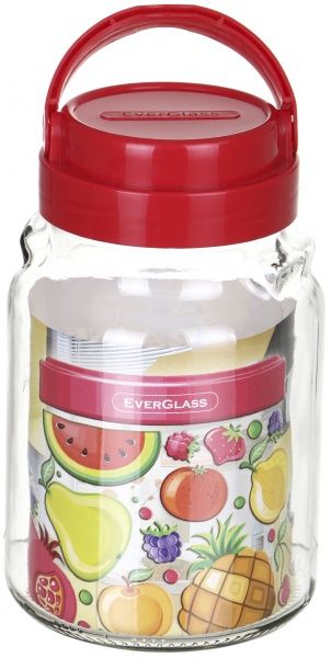 Банка стеклянная, с крышкой