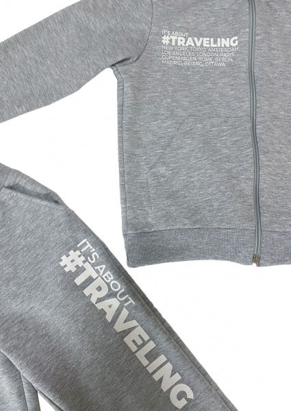 Спортивний костюм Roksana для хлопчика №0027/32190 р.152/158 сірий 