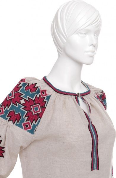 Вышиванка Эдельвика р. 40 белый с красным 267-16/08 