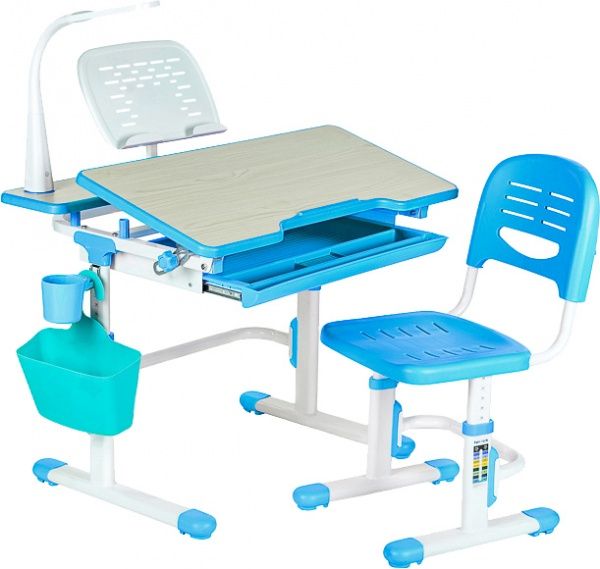 Комплект парта і стілець-трансформер FunDesk Lavoro Blue