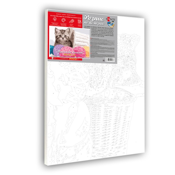 Картина за номерами Пухнасте кошеня 953846 40x50 см Santi 