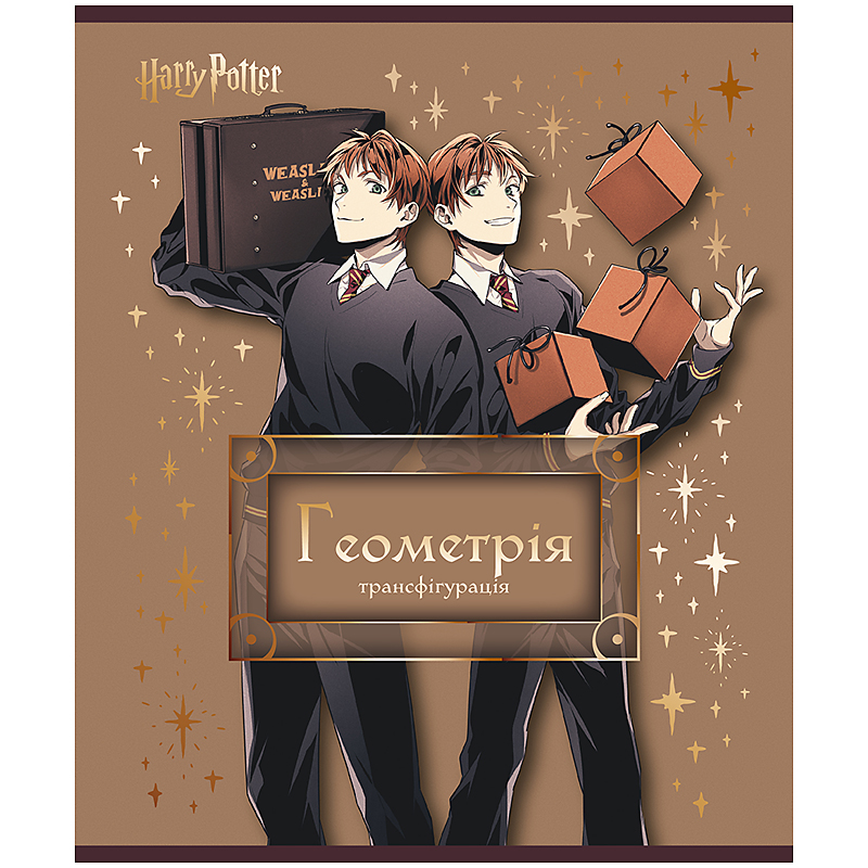 Тетрадь предметная 48 лист. клетка Harry Potter геометрия KITE — фото 1