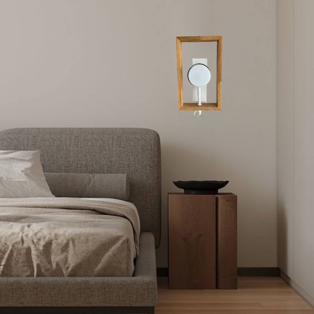 Бра LIGHT SET PL KARPATY металл/дерево 12 Вт GX53 белый