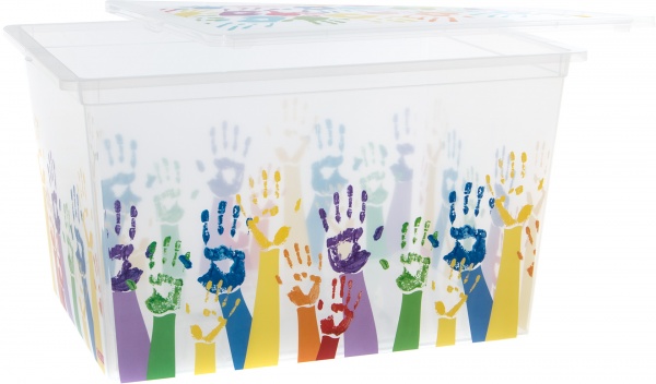 Контейнер для зберігання із кришкою Colored Hands 50 л 310x370x525 мм