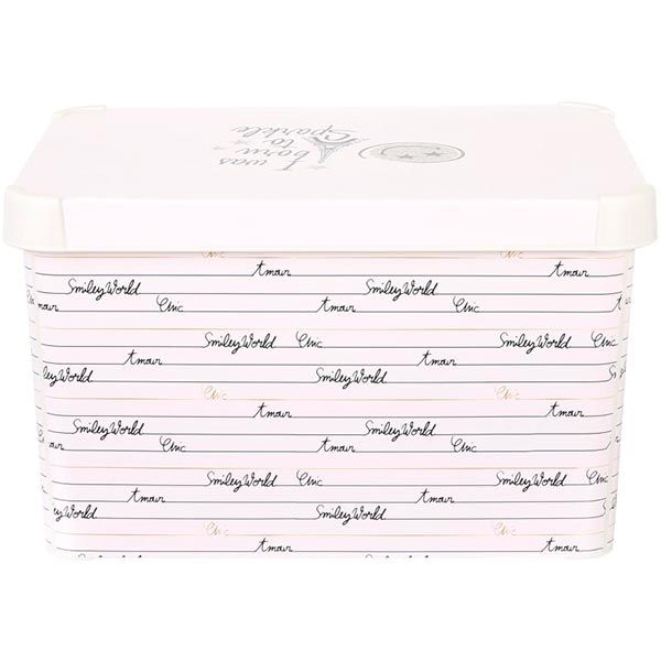 Ящик для зберігання Smiley World L рожевий 230x400x300 мм