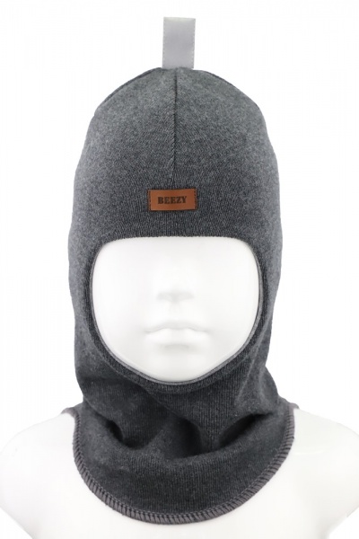 Шапочка дитяча для хлопчика Beezy Балаклава р.50-52 сірий меланж 1705 