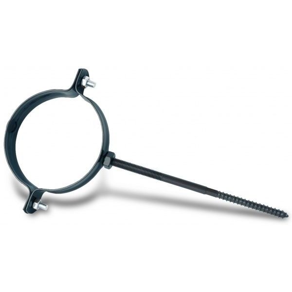 Кронштейн труби металевий Сяйво L=160 мм D=85 мм графіт 