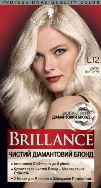 Крем-фарба для волосся Brillance Brillance l12 ультра платинум 165 мл
