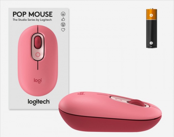 Мышь Logitech POP Mouse with emoji pink (910-006548) 