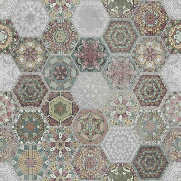 Плитка Stargres Patchworkhexagon Colour 60x60 