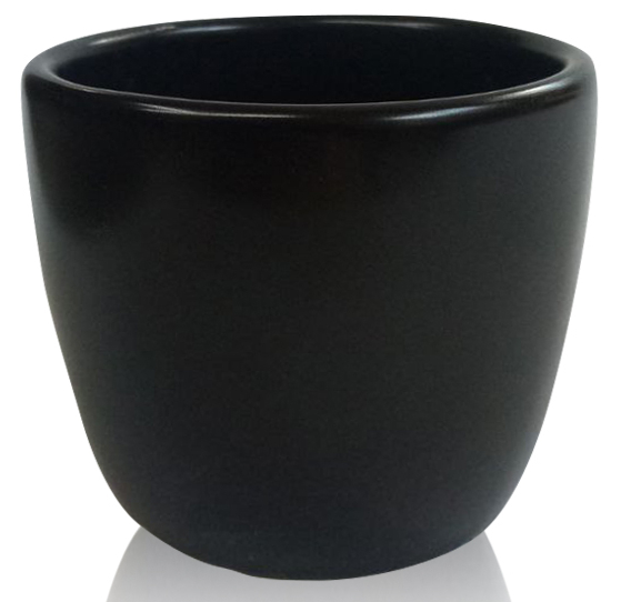 Кашпо керамічне Eterna круглий 0,25 л чорний (207-7) 