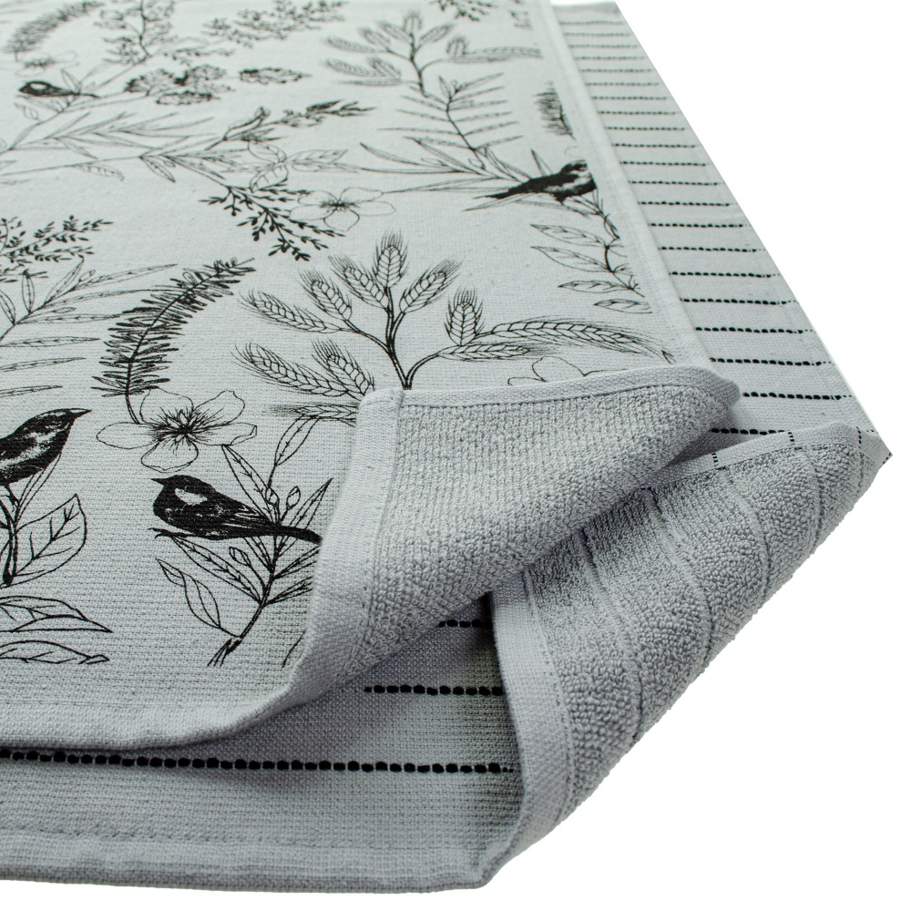 Набір рушників кухонних Пташки 2 шт. 40x60 см Homeline блакитно-сірий