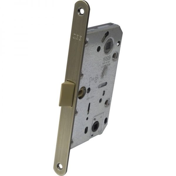 Дверний замок міжкімнатний AGB B061025012 Mediana Polaris вж антична латунь