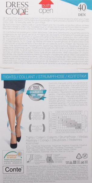 Колготки Conte Dress code nero р. 2 черный 1 шт. 
