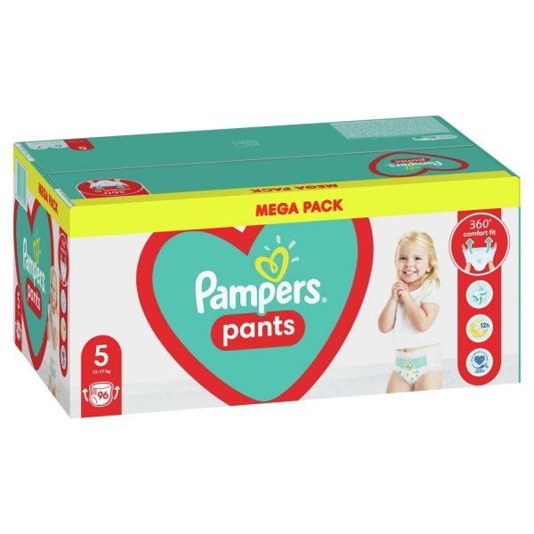 Підгузки-трусики Pampers Pants Розмір 5 (12-17 кг) 96 шт.