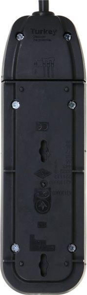 Комплект Nilson удлинитель + тройник с заземлением 3 гн. черный 2 м 