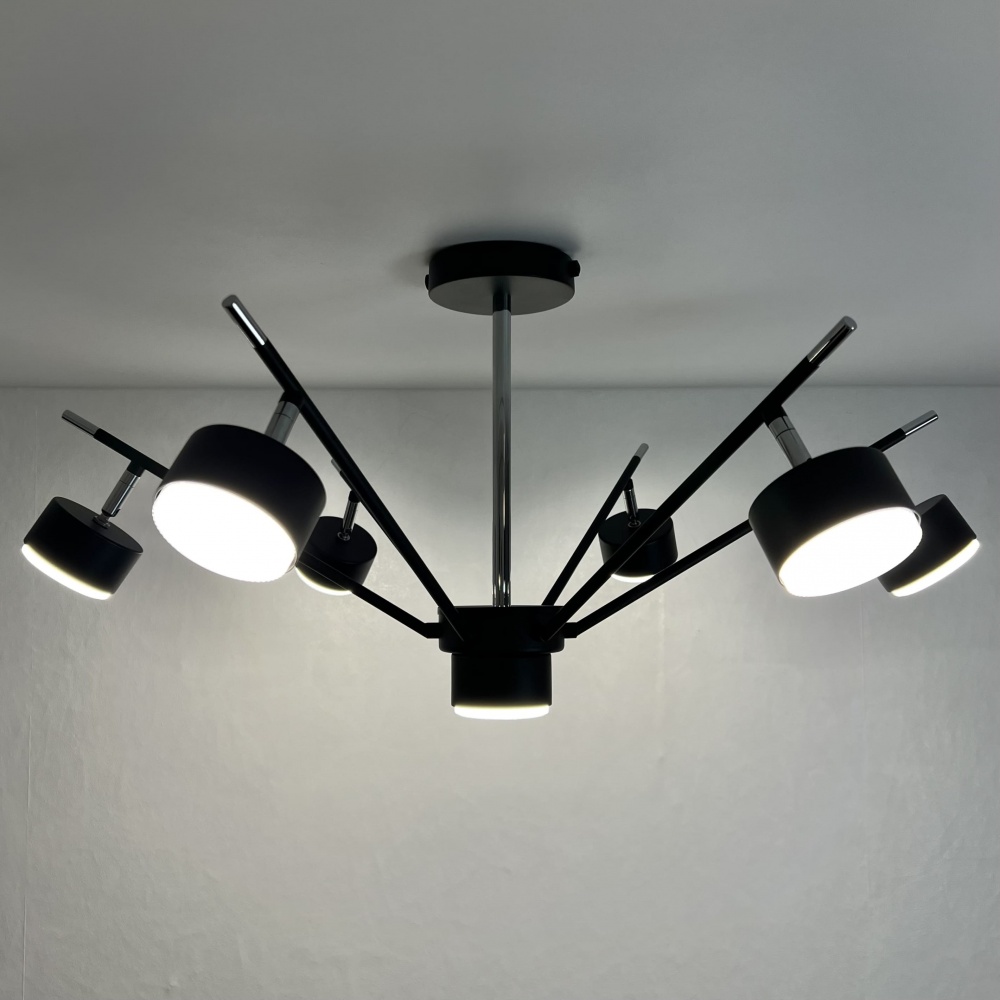 Люстра потолочная Luminaria Mary 7xGX53 черный хром MARY 7xGX53 BLACK/CHROME