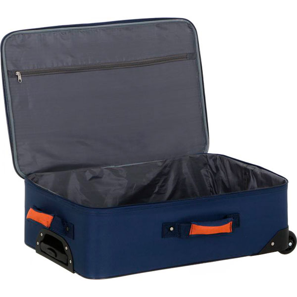 Чемодан Underprice 1021NC синий с оранжевым 51x35x17 см