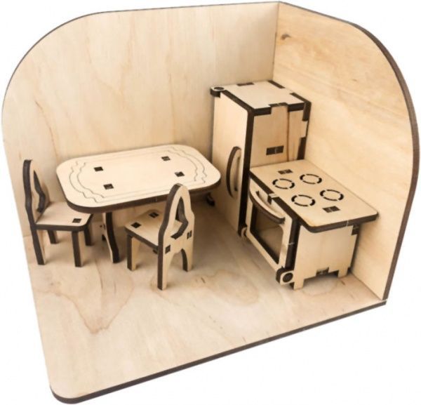 Конструктор дерев'яний Зірка Лялькова кімната Кухня
