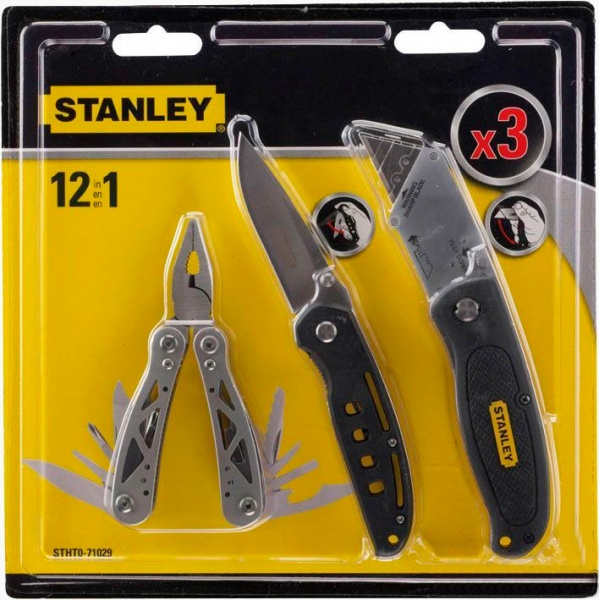 Плоскогубцы Stanley Multitool + складной нож + выдвижной нож 3 шт. STHT0-71029