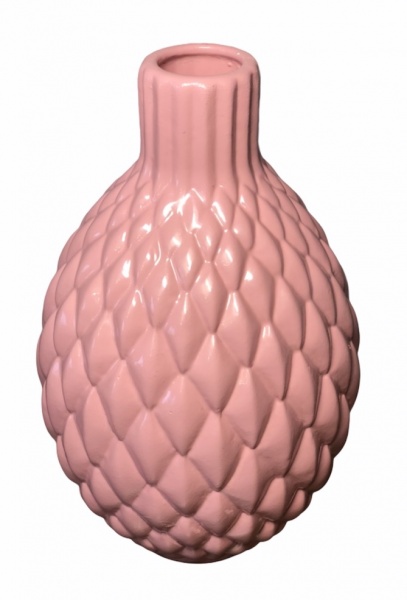 Ваза керамічна Nana ceramics Квін 26 см рожевий глянець 