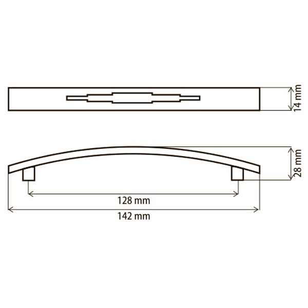 Ручка меблева DC D-003/128 G3 золото