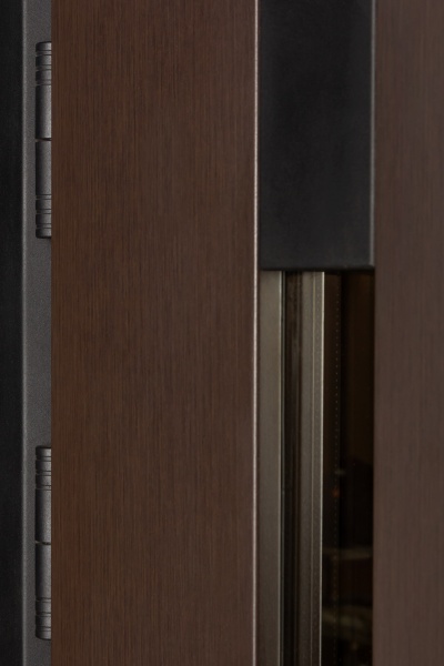 Дверь входная Булат Термо House-705 стеклопакет венге темный 2050x950 мм левая