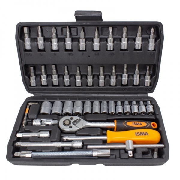 Набор головок и бит 1/4'' ISMA 46 шт. IS-2462-5