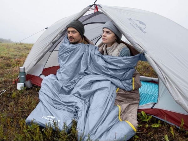 Спальний мішок Naturehike надлегкий Lightweight Summer LW180 NH21MSD09, (-3 до +15°C), p. XL, коричневий, 205*85см