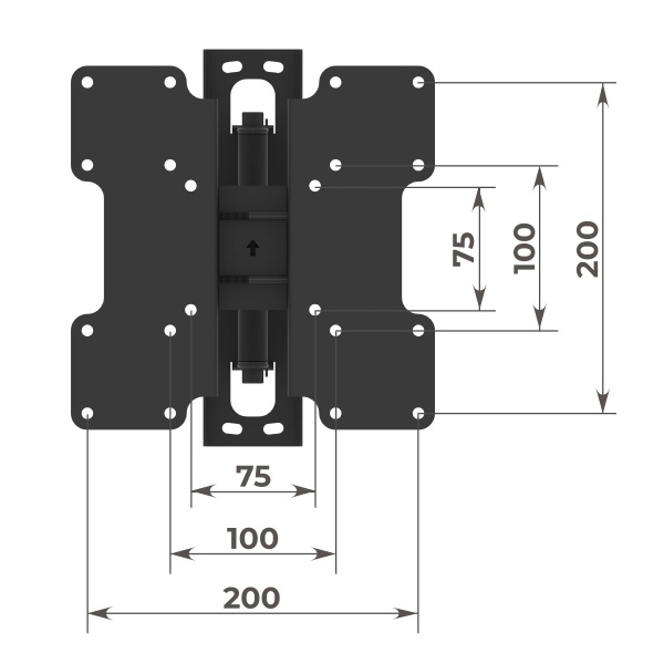 Крепление для телевизора HausMark TWBR-222 поворотно-наклонные 21