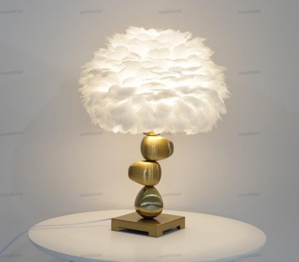 Настольная лампа Berger Gold & White 1x40 Вт E27 белый/золото 7001-TL-1 Gold & White 