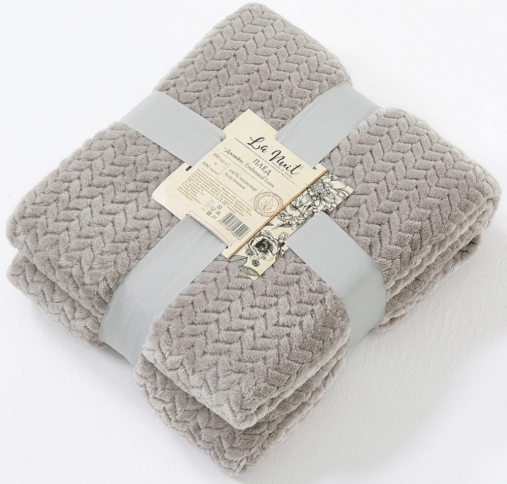 Плед Embossed Leon 220x200 см бежевый La Nuit