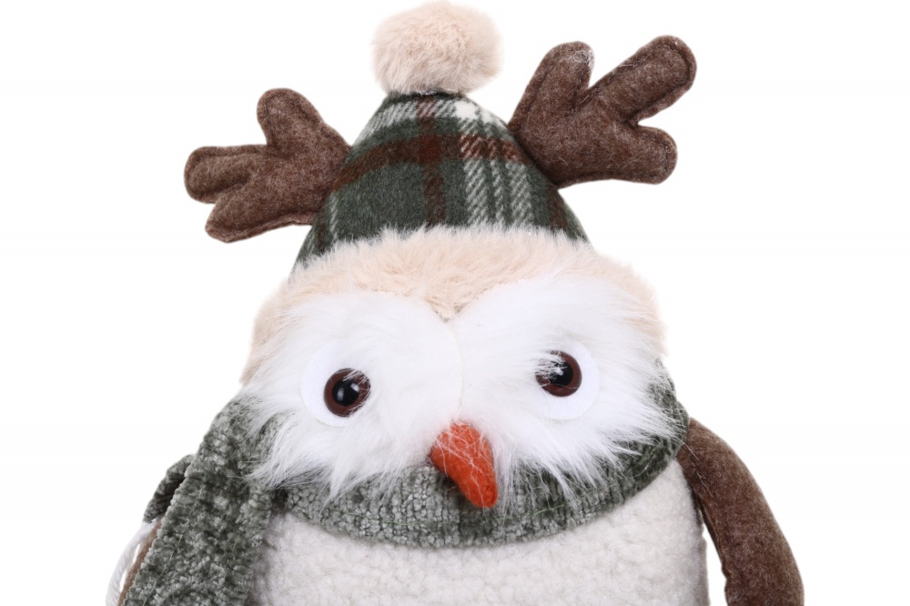 Декорация новогодняя Сова в шапке и шарфике LF2340052 22 см