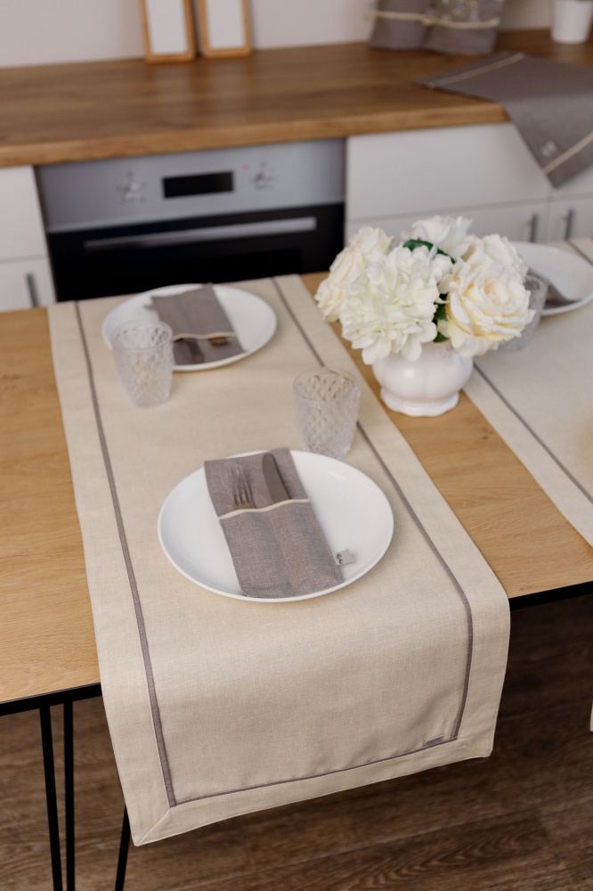 Раннер с кантом Магнолия 40x140 см ваниль La Nuit