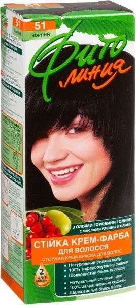 Крем-фарба для волосся Фіто лінія «Фіто Лінія» №51 чорний 130 мл