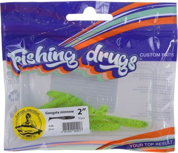 Приманки для ловли рыбы Гангста Минов 50 мм 10 шт. киви