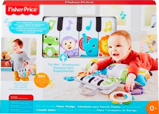 Игрушка музыкальная Fisher Price мягкая для игры на животике Fisher-Price Пианино GJD27