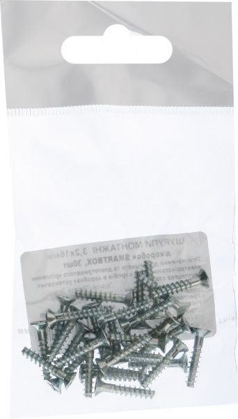 Шуруп монтажний для коробок SMARTBOX 3,2х16 мм уп.-30 шт.