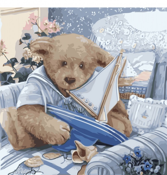 Картина за номерами Плюшевий юнга Ідейка 