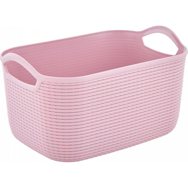 Кошик з ручками пластикова Алеана Джут S фрезія 250x170x135 мм