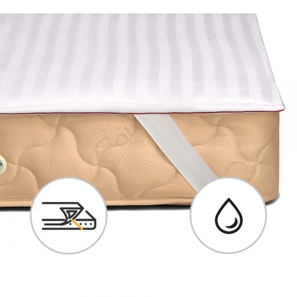 Наматрасник шерстяной MirSon DeLuxe Woollen 244 водонепроницаемый с резинкой по углам 26х80x190 см 2200000372178 