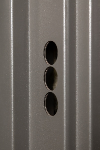 Двері вхідні Revolut Doors В-83 мод. 184 венге сірий горизонт / білий 2050x850 мм ліві