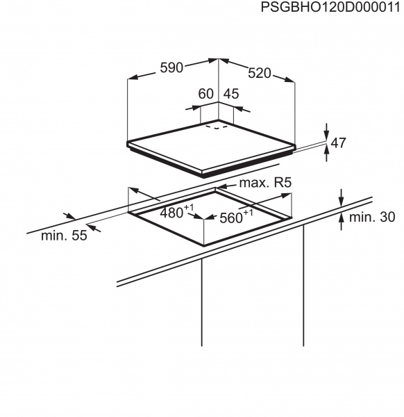 Варильна поверхня Electrolux EGT6242NVK
