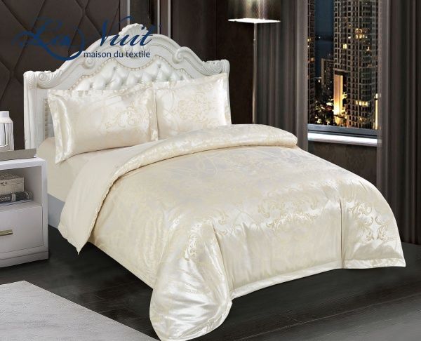 Комплект постільної білизни Bloom сімейний бежевий La Nuit 