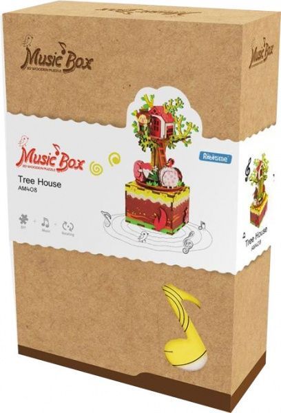 Конструктор Robotime Шкатулка музыкальная Домик на дереве AM408