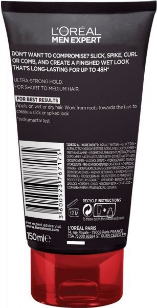 Гель L'Oreal Paris ExtremeFix для сильной фиксации волос 150 мл 