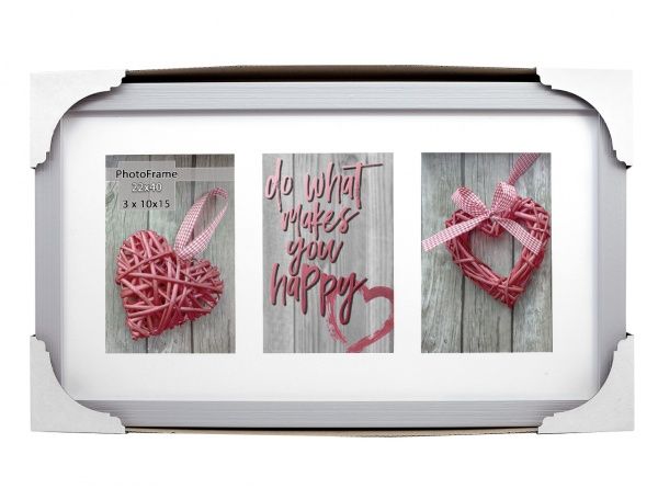 Фоторамка з паспарту SvitArt FKP-3-1913-7B, 10x15 см світло-сірий 