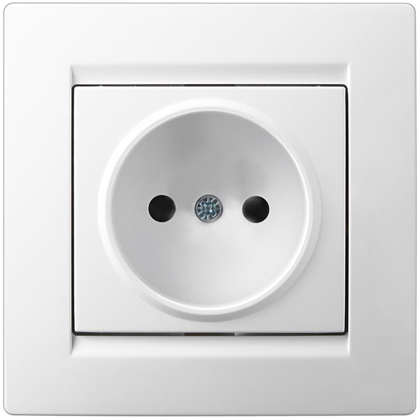 Розетка Underprice 706-0202-121B без заземлення біла