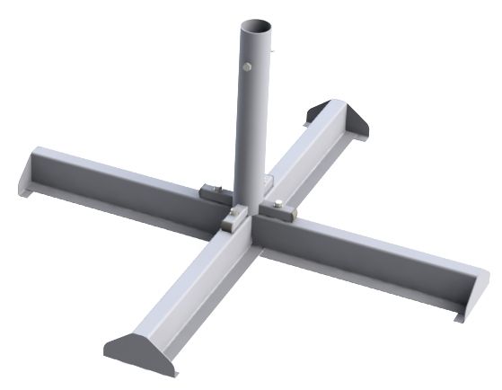 Зонт садовый 4х4 м бежевый