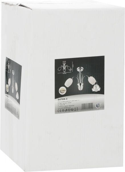 Люстра стельова Globo Pessoa II 3xE27 хром 54709-3 